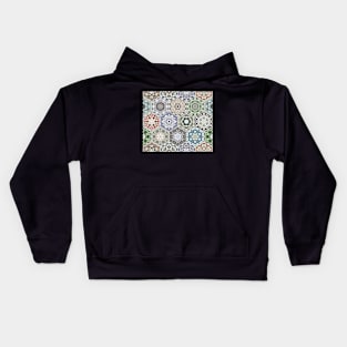 Hexagonal Oriental and ethnic motifs in patterns. Kids Hoodie